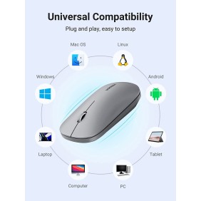 UGREEN Silent Wireless Mouse, 4000DPI, Accurate Control, Extra Slim, Organic Shape, Natural Fit - MU001 90372 90373 90374