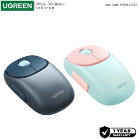 UGREEN Dual Mode Bluetooth & Wireless Mouse, Silent Click, 4000 DPI, Built-in Rechargeable Battery - MU102 90538 15722