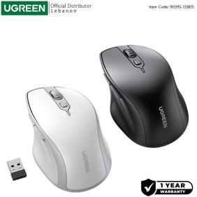 UGREEN Dual Mode Bluetooth & Wireless Mouse, Silent Click, 4000 DPI, Connect and switch Up To 2 Devices - MU101 90395 15805