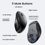 UGREEN Bluetooth and Silent Wireless Mouse, 4000DPI, Connect and switch Up to 2 Devices, max Comfort Design - MU101 90395 15805