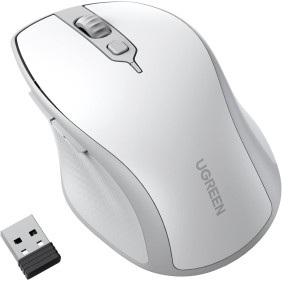 UGREEN Bluetooth and Silent Wireless Mouse, 4000DPI, Connect and switch Up to 2 Devices, max Comfort Design - MU101 90395 15805