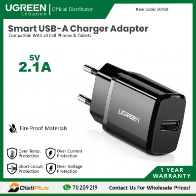 2.1 A USB-A Cell Phone Smart Charger Adapter UGREEN ED011...