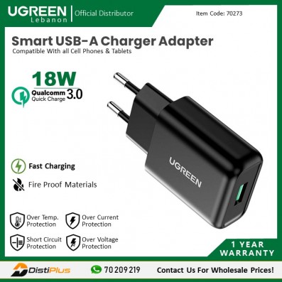 18W QC3.0 USB-A Cell Phone Fast Charger Adapter UGREEN...
