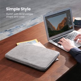 UGREEN Soft Leather, Light & Portable Sleeve Case, Available for 13.3" or 14.9" MacBook & Laptop - LP187 60985 20476