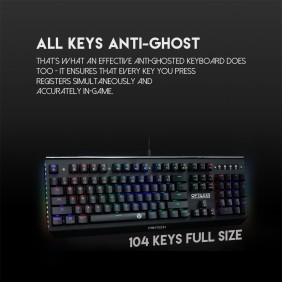 Fantech MK884 Optilux, Optical Mechanical Switch  Keyboard, Ultra-durable, spill-proof, RGB Lighting