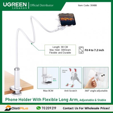 Phone Holder With Flexible Long Arm, Adjustable & Stable...