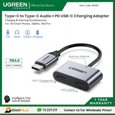 Type-C to USB-C Audio + USB-C PD Charging Hub Adapter...