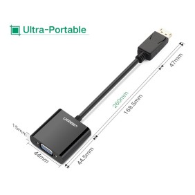 UGREEN Display Port Male to VGA Female Converter, Full HD Resolution - DP109 20415