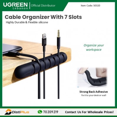Cable Organizer With 7 Slots Black...