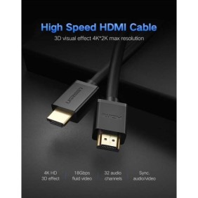 UGREEN 4K HDMI Male to Male Cable, Stable & Fast connection, Available in 0.5M, 1.5M, 3M, 5M, 10M, 15M, 20M, 25M, 30M - HD104