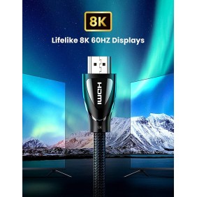 UGREEN 8K HDMI 2.1 Male to Male Braided Cable, Stable & ULTRA-Fast connection, Available in 1M, 2M, 3M, 5M - HD140