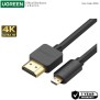 UGREEN 4K Micro HDMI Male to HDMI Male Cable, 1.5M - HD127 30102