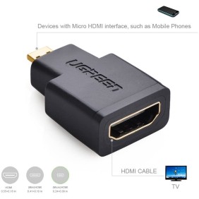 UGREEN 4K Micro HDMI Male to HDMI Female Adapter - 20106