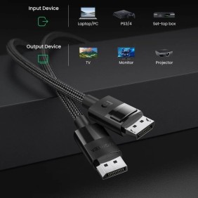 UGREEN 8K Display Port 1.4 Male to Male Braided Cable, Available in 1.5M, 3M, 5M - DP114 80391 80393 80394