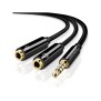 UGREEN Audio Cable Splitter 3.5mm male to 2 female 3.5mm Braid, Connects Audio + Mic at the Same Time - AV141 30620