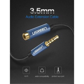 UGREEN 3.5mm Male to Female Extension Audio Cable, 1.5M Braided Cable - AV118 40674