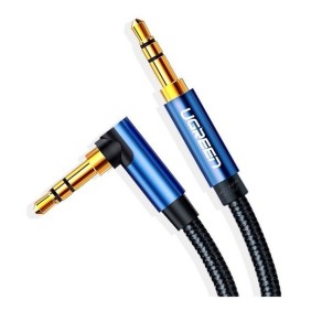 UGREEN HIFI AUX Cable, 3.5mm Male to Male Braided Cable, Gold Plated, 1M - AV112 60179