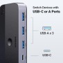 UGREEN 2 In 4 Out USB 3.0 Switch Box, 2 PCs share 4 Devices (3 x USB-A 3.0 + 1 USB-C) - CM662 15705