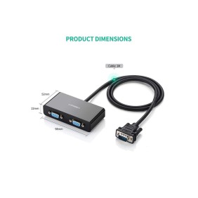 UGREEN VGA Splitter 1 in 2 Out Monitor (Duplicate Mode) - 40254 20918