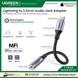 Lightning to 3.5mm Audio Female 10CM -  MFI, Apple Certified for ipad, ipod and iphone UGREEN US211 - 30756