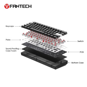 Fantech MK857 MAXFIT61, Wired Modular Mechanical Gaming Keyboard with RGB Lighting