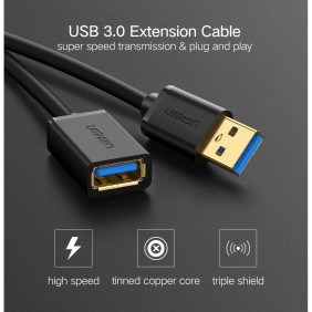 UGREEN USB 3.0 Cable Extension Male to Female, Available in 1.5M, 3M, 5M - US129 30126 30127 90722