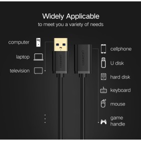 UGREEN USB 3.0 Cable Extension Male to Female, Available in 1.5M, 3M, 5M - US129 30126 30127 90722