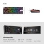 Fantech MK857 MAXFIT61, Wired Modular Mechanical Gaming Keyboard with RGB Lighting