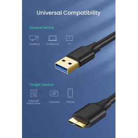 UGREEN Hard Drive Data Cable USB 3.0 A to Micro USB 3.0 Cable, 0.5M - US130 10840