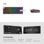 Fantech MK857 MAXFIT61, 3 Modes: Bluetooth, Wireless & Wired, Rechargeable Built-in Battery, Modular Mechanical Gaming Keyboard