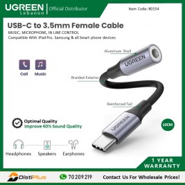 USB-C to Audio 3.5mm Female Converter UGREEN AV161 - 80154