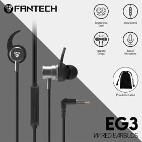 Fantech EG3 Wired Earbuds, Immersive Gaming Audio