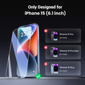 UGREEN (2 Pack) HD Screen Tempered Protective Film For iPhone 15/16 - 25587 25591 25589 25593 45973 45974