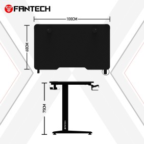 Fantech GD210 TIGRIS: Superior Quality & stable design Gaming Desk with RGB LED Lighting, Carbon Fiber Texture