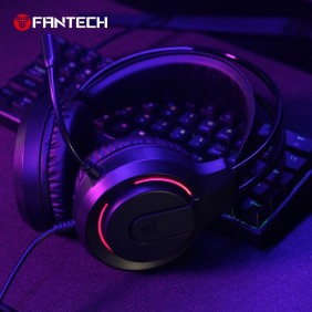 Fantech HQ53 FLASH Gaming Headset with LED Red Illumination and Crystal Clear Audio (Black)