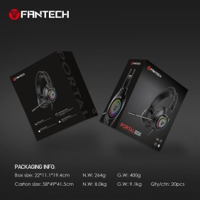 Fantech HQ55 PORTAL Gaming Headset with RGB Illumination and Crystal Clear Audio