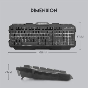 Fantech K511 HUNTER PRO, RGB Lighting, Wired Gaming Keyboard