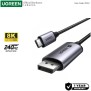 UGREEN USB-C Male to Diplay Port Male Braided Cable 1, Support 8K@60Hz, 4K@240Hz - CM556 25157