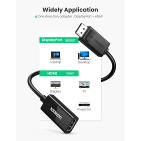 UGREEN 4K Display Port Male to HDMI Female Converter - MM137 70694