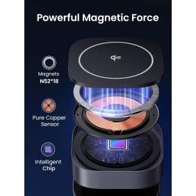 UGREEN 2-in-1 Magnetic  Wireless Charger for IPhone + AirPods, MagFlow Qi2 Magnetic Foldable Charging Station - W702 35316