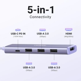 UGREEN REVODOK 5-in-1 USB-C HUB Docking Station with Power Port CM478 35580 35581 35582