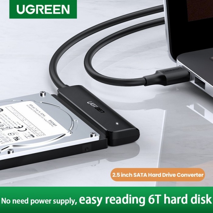Adaptateur Ugreen 2.5'' SATA III 3.0 HDD SSD - USB Type C 3.2 Gen 1  (SuperSpeed USB 5 Gbps) adaptateur noir (70610 CM321) - grossiste  d'accessoires GSM Hurtel