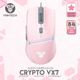 FANTECH Gaming Bundle Keyboard K613L + Mouse VX7 + Headset HG20 + Mouse Pad MP35 (Pink Sakura Edition)