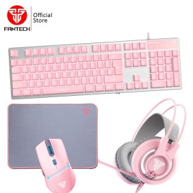 FANTECH Gaming Bundle Keyboard K613L + Mouse VX7 + Headset HG20 + Mouse Pad MP35 (Pink Sakura Edition)