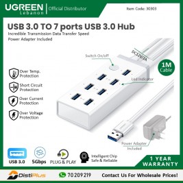USB 3.0 TO 7 Ports USB 3.0 Hub 1M (Data Transfer up to 5...