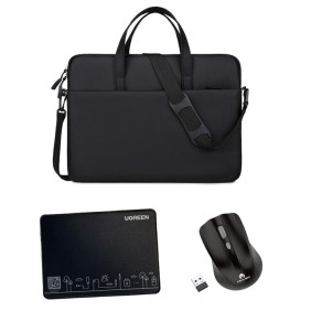 Bundle Bag Laptop NB52 + Wireless Mouse W017 + Mouse Pad CY016